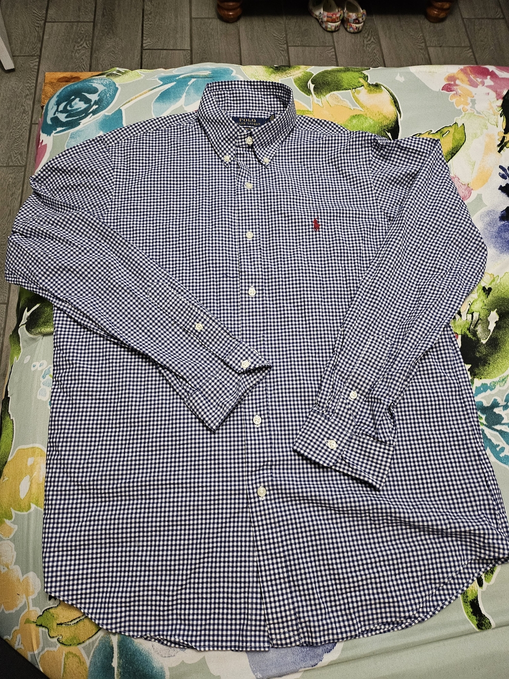Polo by Ralph Lauren Men’s Blue Gingham Button-Down Shirt